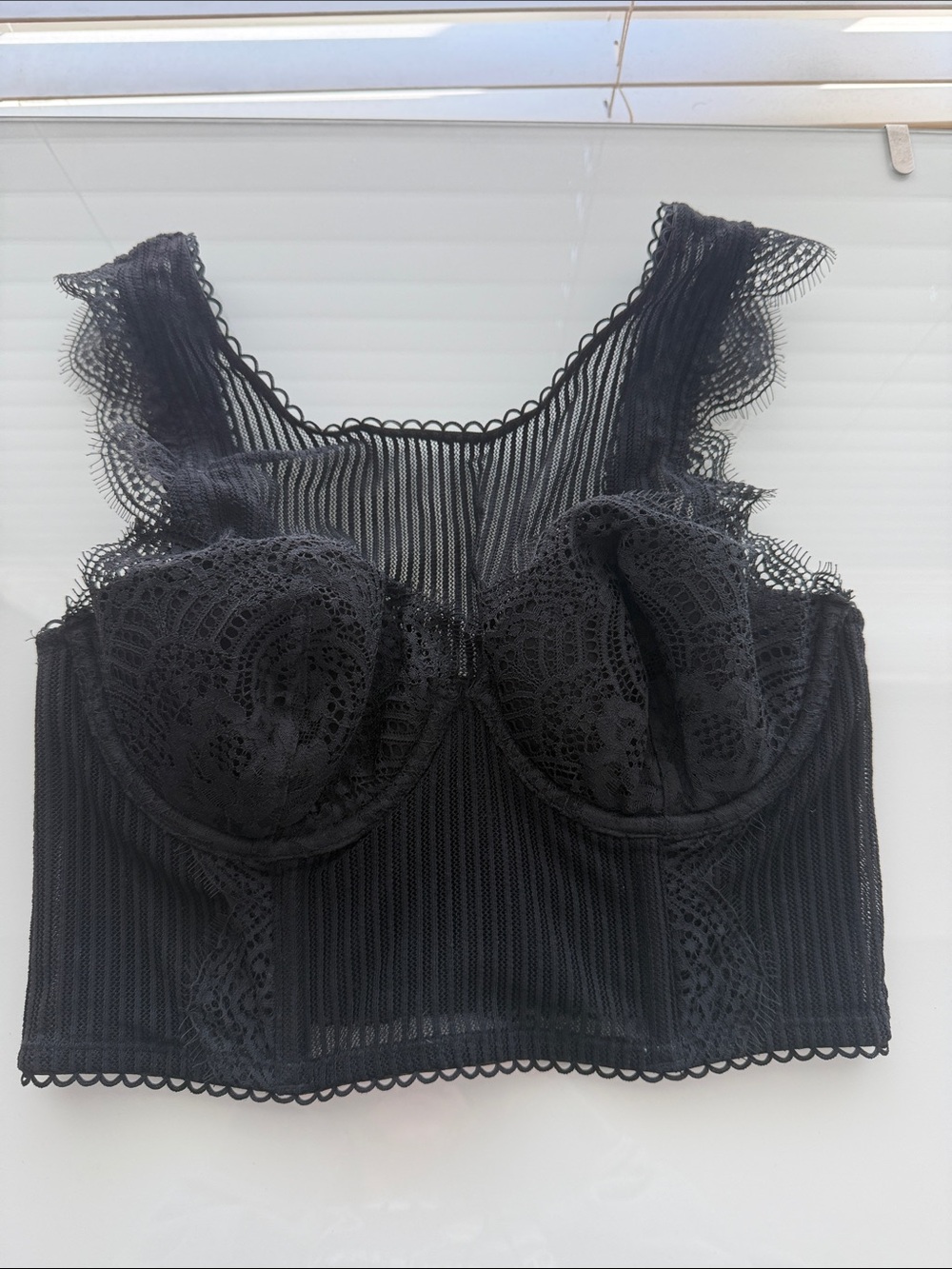 Victoria's Secret Black Lace Corset style Bralette